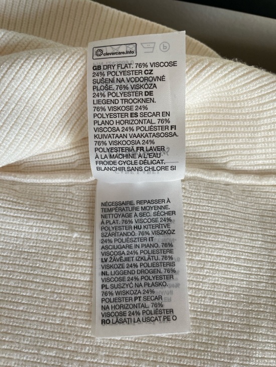 & Other Stories high neck knit sweater w/ cape back and sleeves in white Size M - Picture 12 of 16